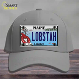 Lobstah Maine Lobster Novelty License Plate Hat Cotton / Gray