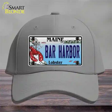 Bar Harbor Maine Lobster Novelty License Plate Hat Cotton / Gray