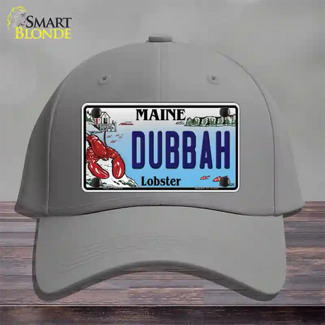 Dubbah Maine Lobster Novelty License Plate Hat Cotton / Gray