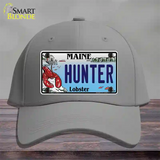 Hunter Maine Lobster Novelty License Plate Hat Cotton / Gray