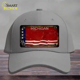 Rusty Michigan Bicentennial 76 Novelty License Plate Hat Cotton / Gray