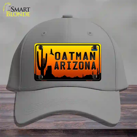 Oatman Flag Arizona Scenic Background Novelty License Plate Hat Cotton / Gray