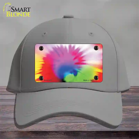 Pink Tie-Dye Novelty License Plate Hat Cotton / Gray