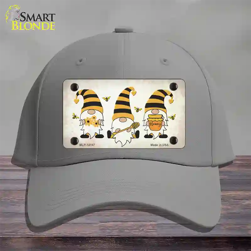 Gnomes Honeybees Novelty License Plate Hat Cotton / Gray