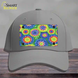 Blue Green Tie-Dye Novelty License Plate Hat Cotton / Gray