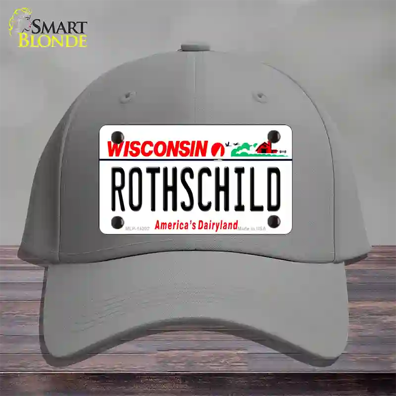 Rothschild Wisconsin Novelty License Plate Hat Cotton / Gray