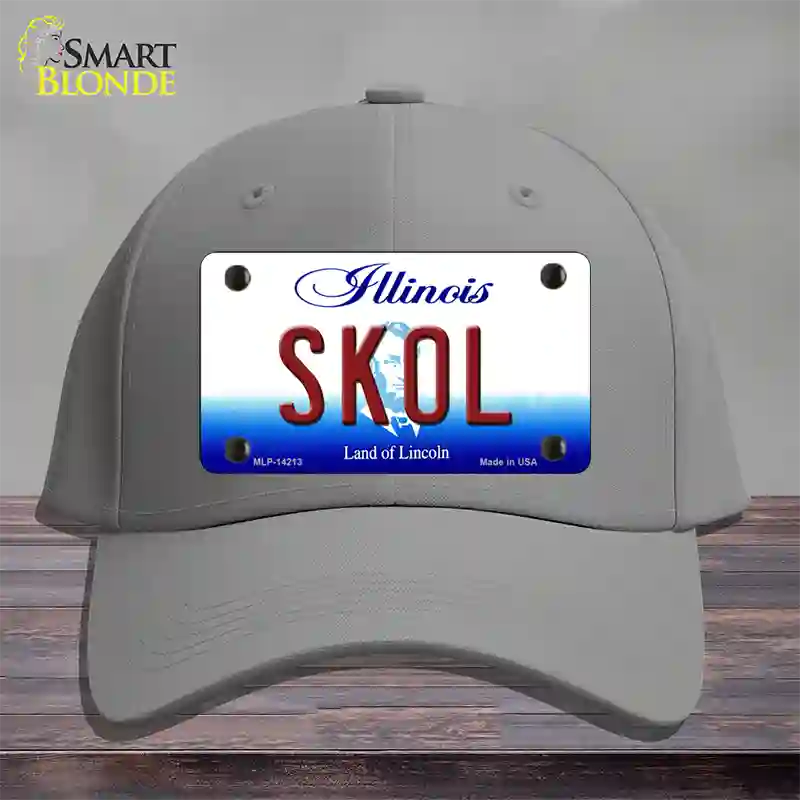 Skol Illinois Novelty License Plate Hat Cotton / Gray