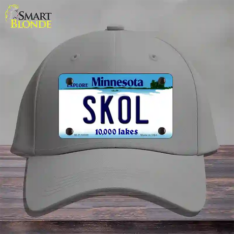 Skol Minnesota Novelty License Plate Hat Cotton / Gray