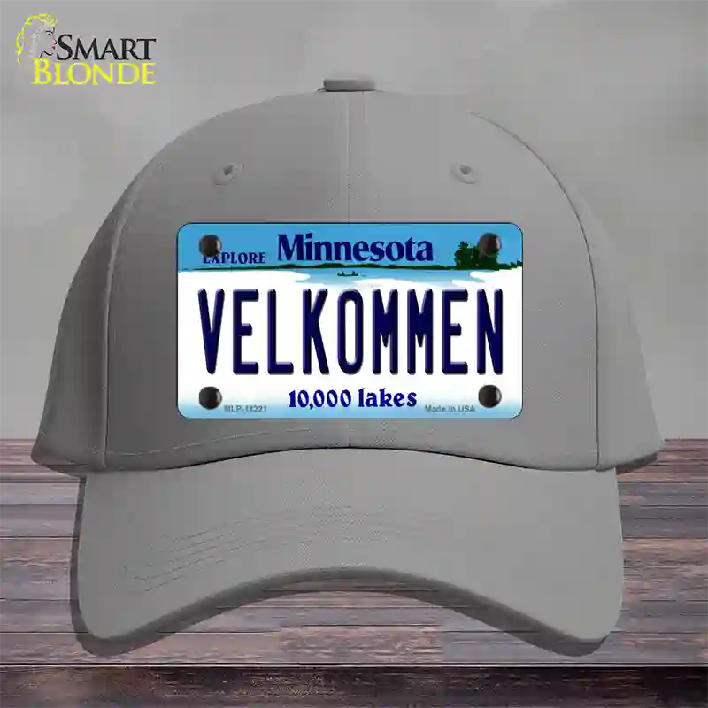 Velkommen Minnesota Novelty License Plate Hat Cotton / Gray