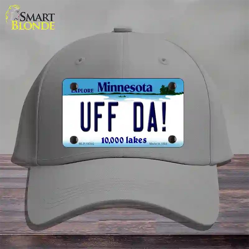 Uff Da Minnesota Novelty License Plate Hat Cotton / Gray