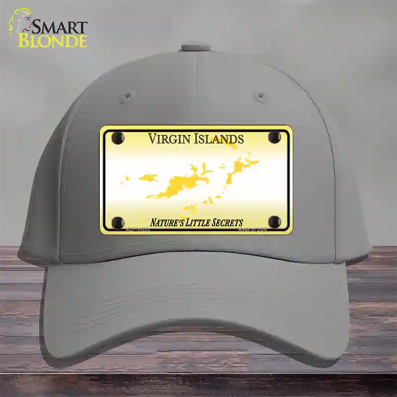 Virgin Islands Blank Novelty License Plate Hat Cotton / Gray