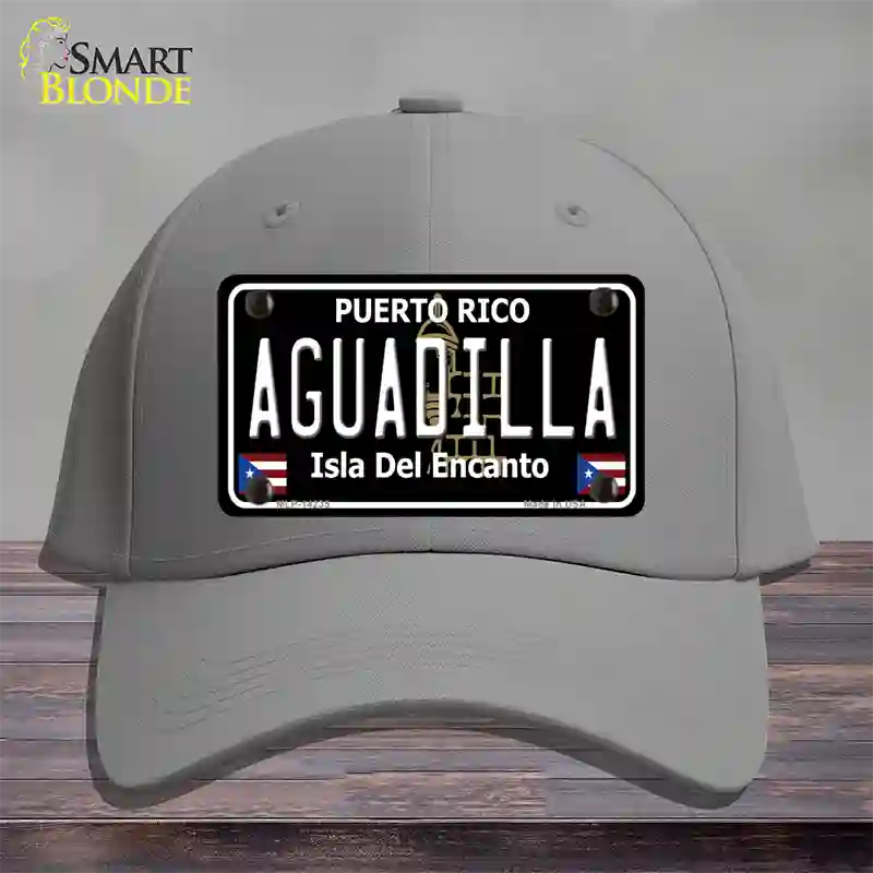 Aguadilla Puerto Rico Black Novelty License Plate Hat Cotton / Gray