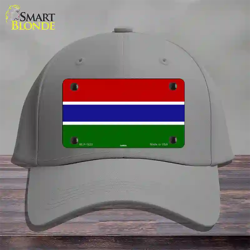 Gambia Flag Novelty License Plate Hat Cotton / Gray