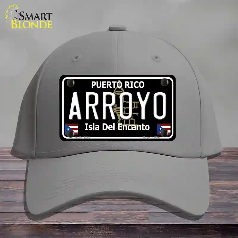 Arroyo Puerto Rico Black Novelty License Plate Hat Cotton / Gray