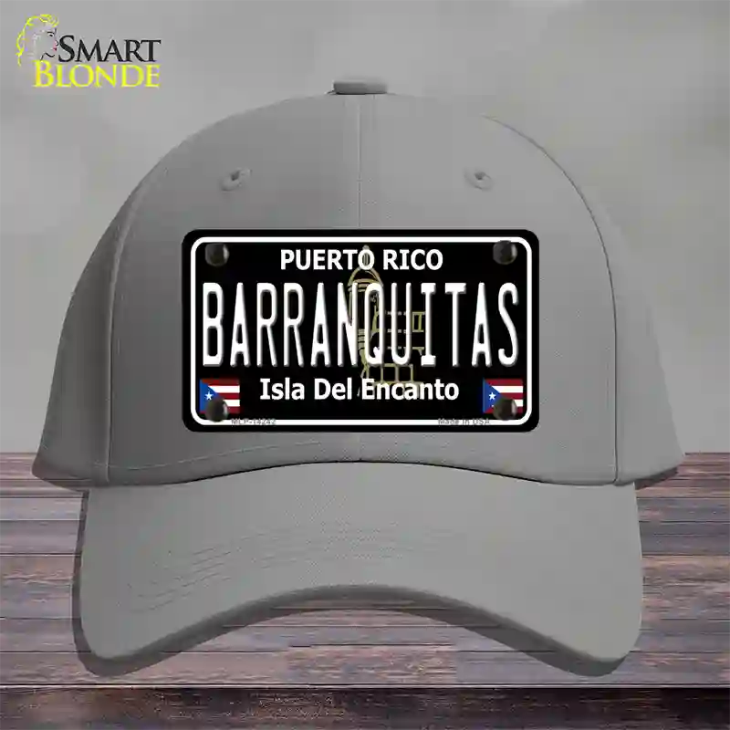 Barranquitas Puerto Rico Black Novelty License Plate Hat Cotton / Gray