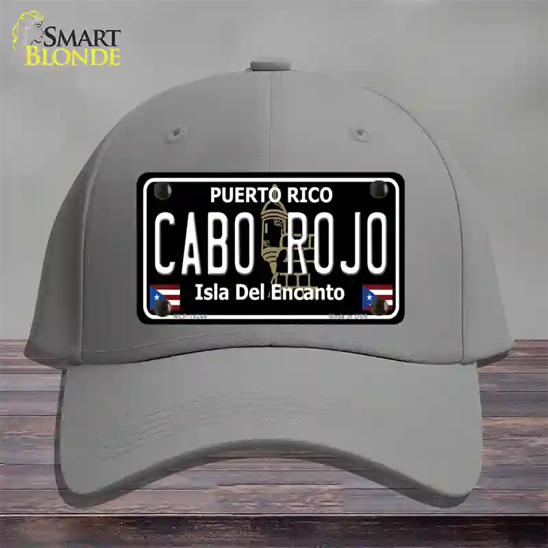 Cabo Rojo Puerto Rico Black Novelty License Plate Hat Cotton / Gray