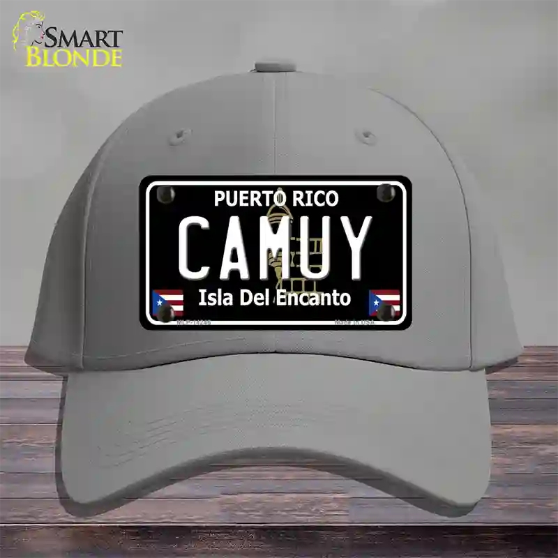 Camuy Puerto Rico Black Novelty License Plate Hat Cotton / Gray