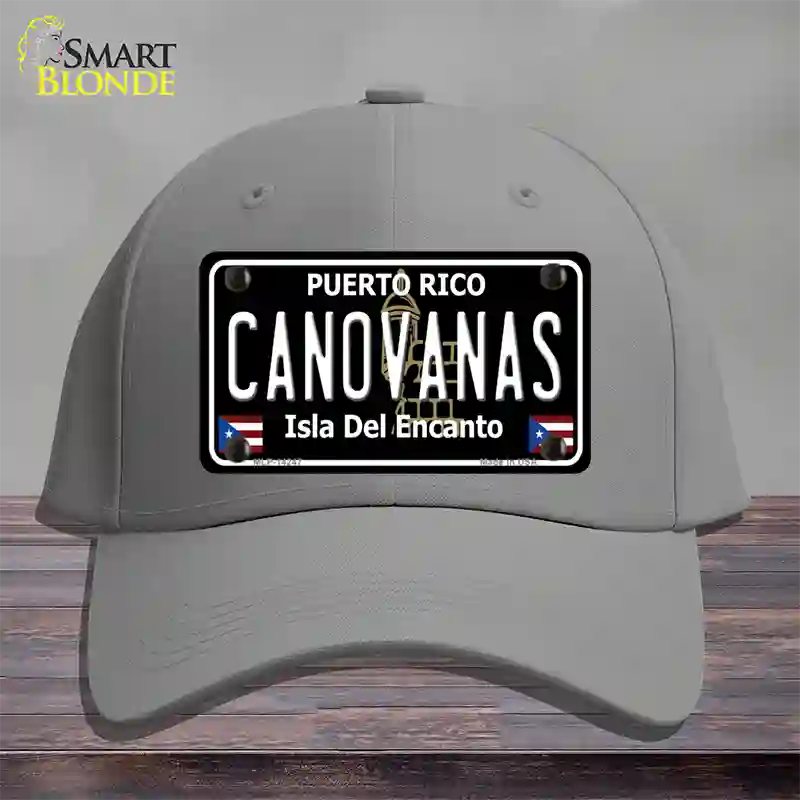 Canovanas Puerto Rico Black Novelty License Plate Hat Cotton / Gray