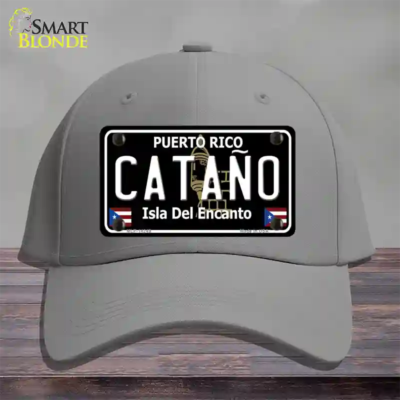 Catano Puerto Rico Black Novelty License Plate Hat Cotton / Gray