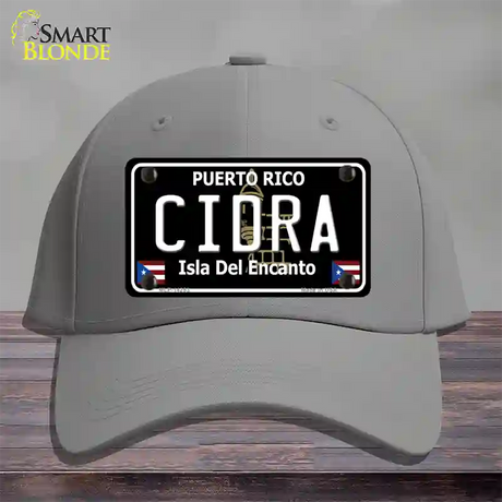 Cidra Puerto Rico Black Novelty License Plate Hat Cotton / Gray