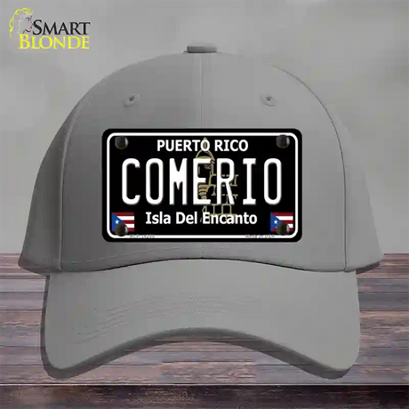 Comerio Puerto Rico Black Novelty License Plate Hat Cotton / Gray