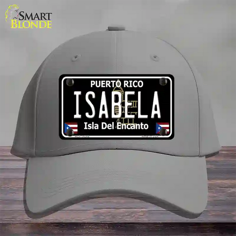 Isabela Puerto Rico Black Novelty License Plate Hat Cotton / Gray