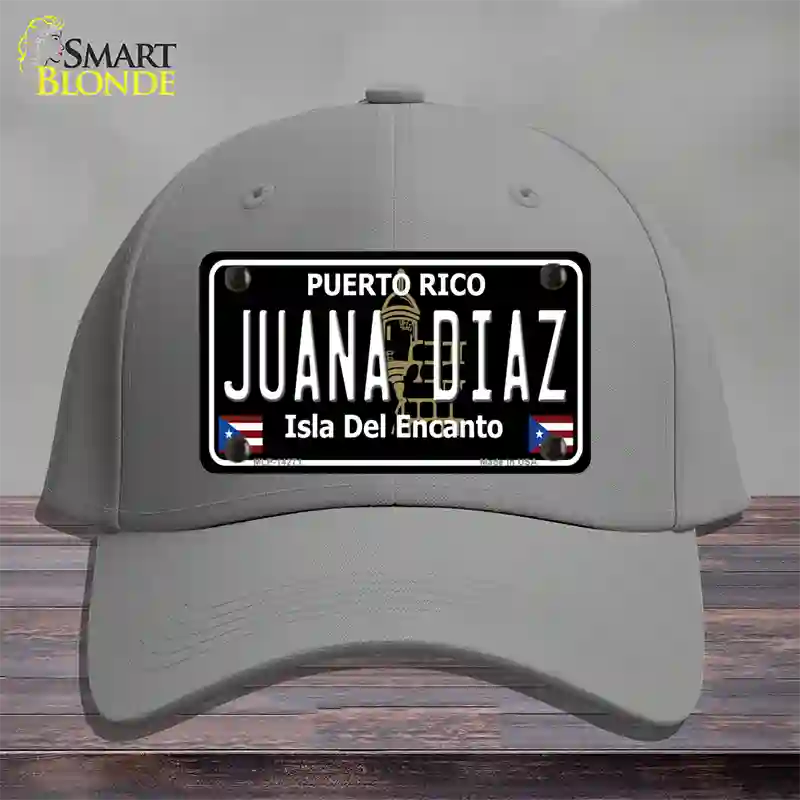 Juana Diaz Puerto Rico Black Novelty License Plate Hat Cotton / Gray