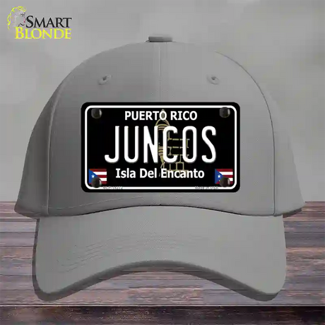 Juncos Puerto Rico Black Novelty License Plate Hat Cotton / Gray