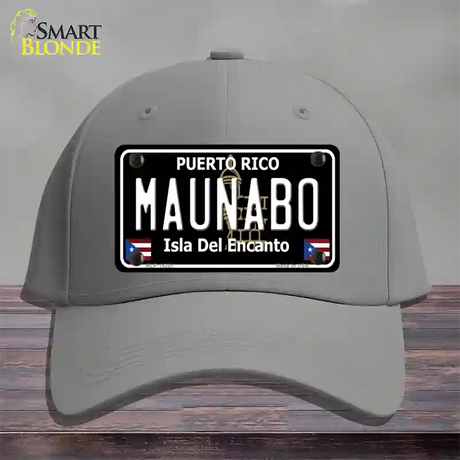 Maunabo Puerto Rico Black Novelty License Plate Hat Cotton / Gray