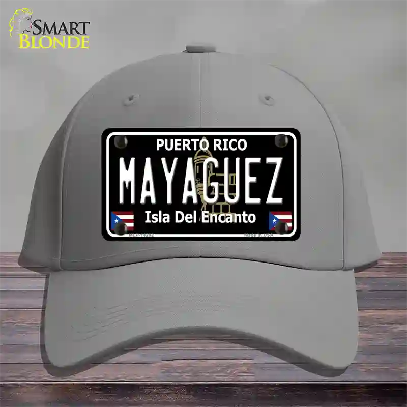 Mayaguez Puerto Rico Black Novelty License Plate Hat Cotton / Gray