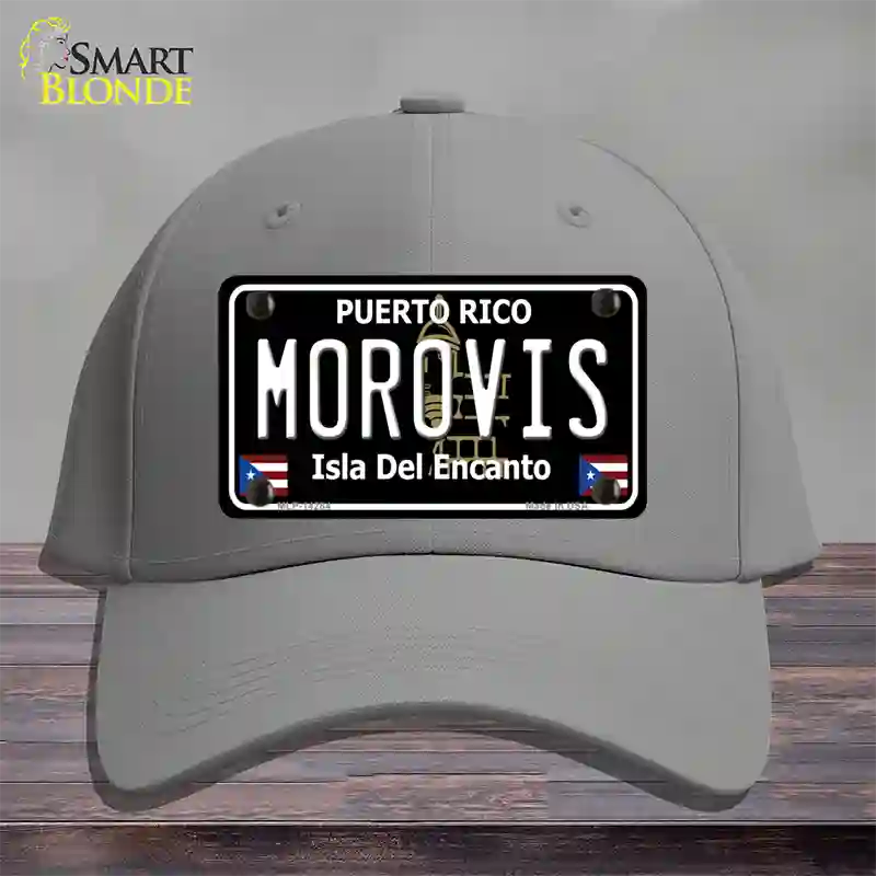 Morovis Puerto Rico Black Novelty License Plate Hat Cotton / Gray