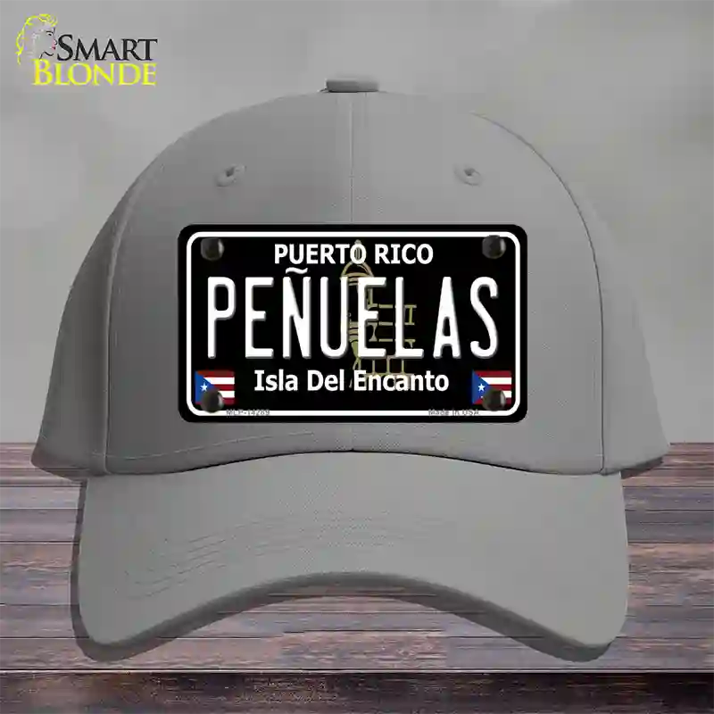 Penuelas Puerto Rico Black Novelty License Plate Hat Cotton / Gray