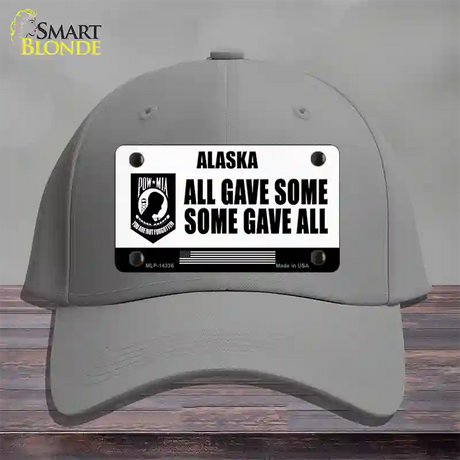 Alaska POW MIA Some Gave All Novelty License Plate Hat Cotton / Gray