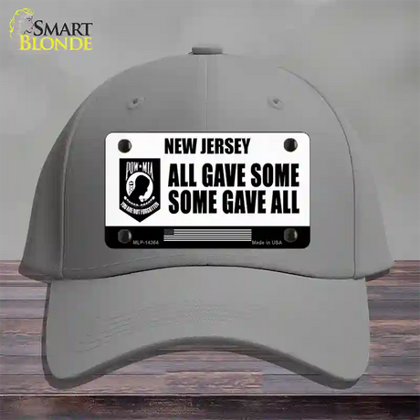 New Jersey POW MIA Some Gave All Novelty License Plate Hat Cotton / Gray