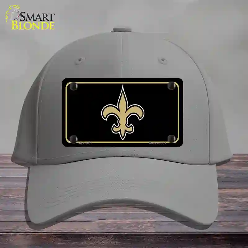 Fleur de lis Novelty License Plate Hat Cotton / Gray