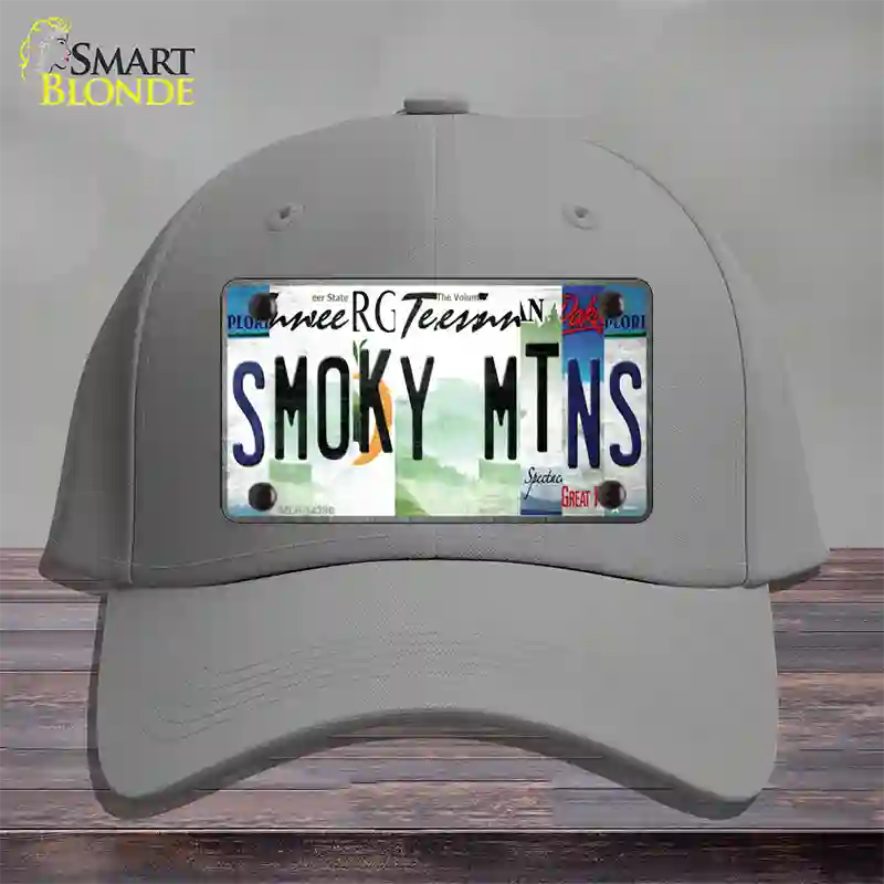 Smoky Mountains License Plate Art Novelty License Plate Hat Cotton / Gray