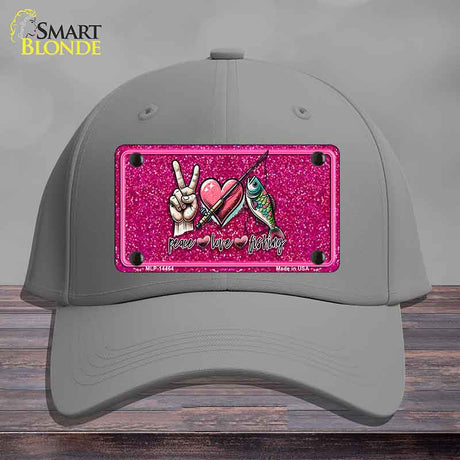 Peace Love Fishing Novelty License Plate Hat HAT-MLP-14464