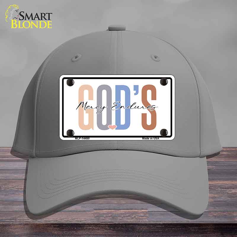 Gods Mercy Endures Novelty License Plate Hat HAT-MLP-14480