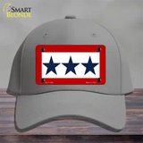 Blue Star Three Novelty License Plate Hat Cotton / Gray