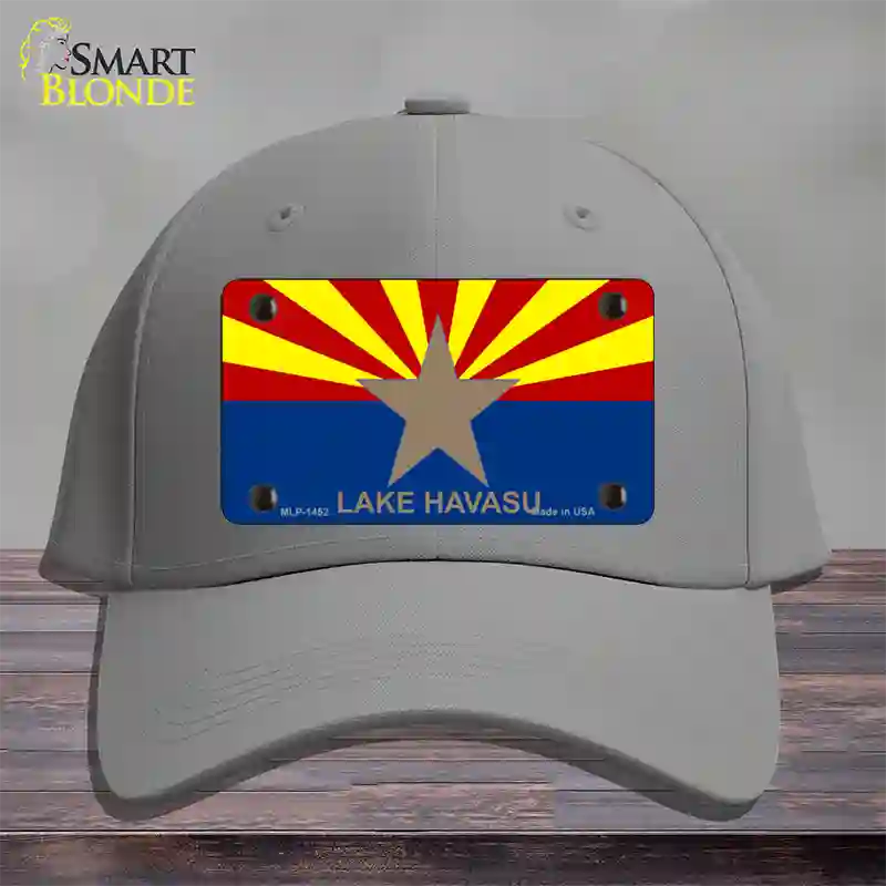 Lake Havasu Arizona State Flag Novelty License Plate Hat Cotton / Gray