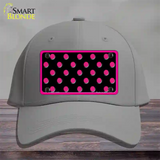 Pink Black Polka Dot Novelty License Plate Hat Cotton / Gray