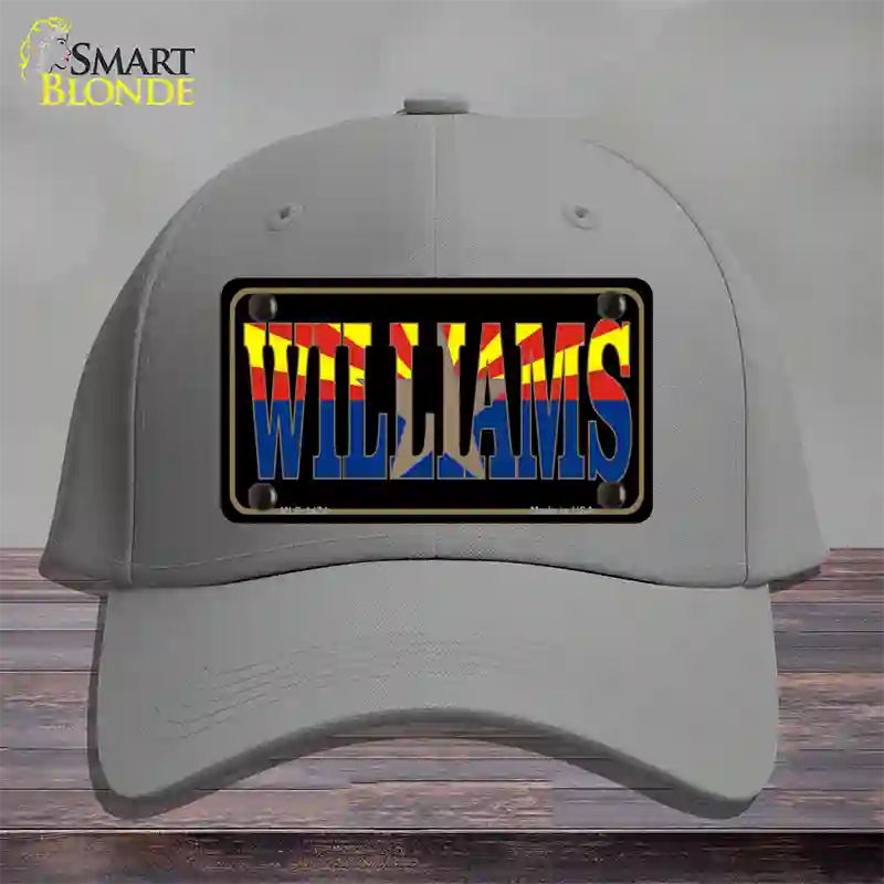 Williams Arizona State Flag Novelty License Plate Hat Cotton / Gray