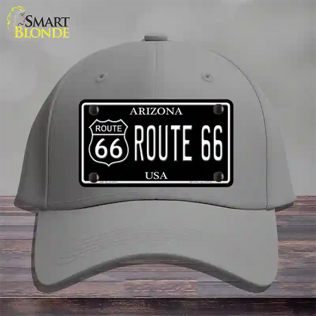 Route 66 Arizona Black Novelty License Plate Hat Cotton / Gray