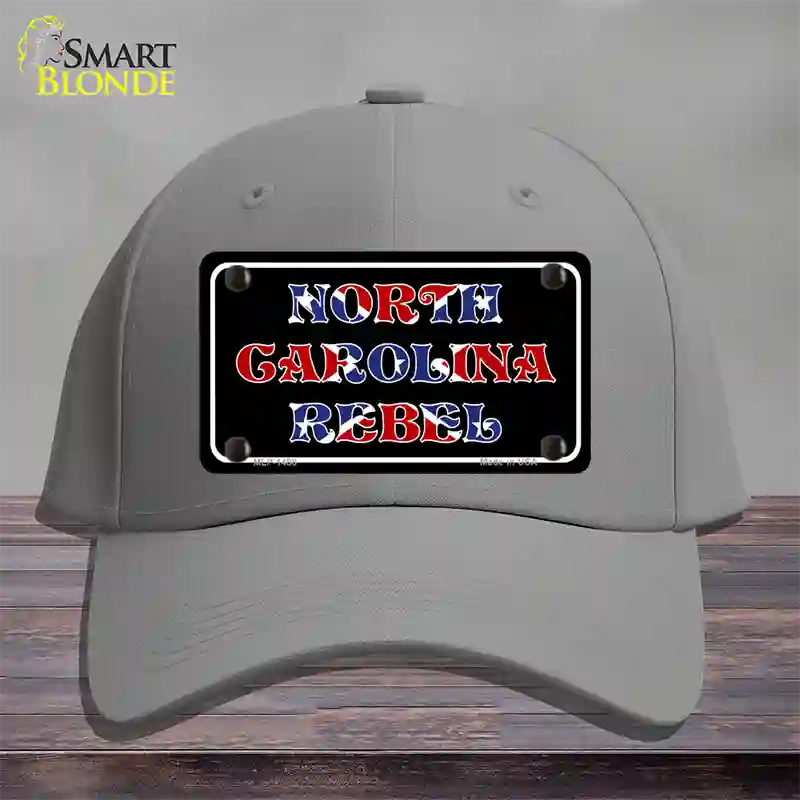 North Carolina Rebel Novelty License Plate Hat Cotton / Gray