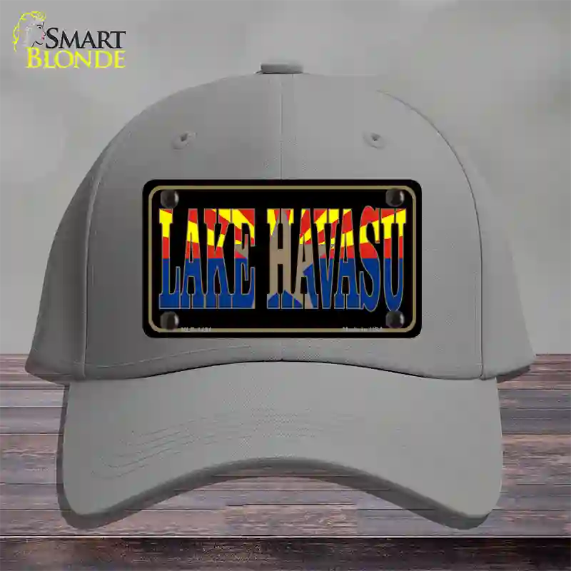 Lake Havasu Arizona Flag Novelty License Plate Hat Cotton / Gray