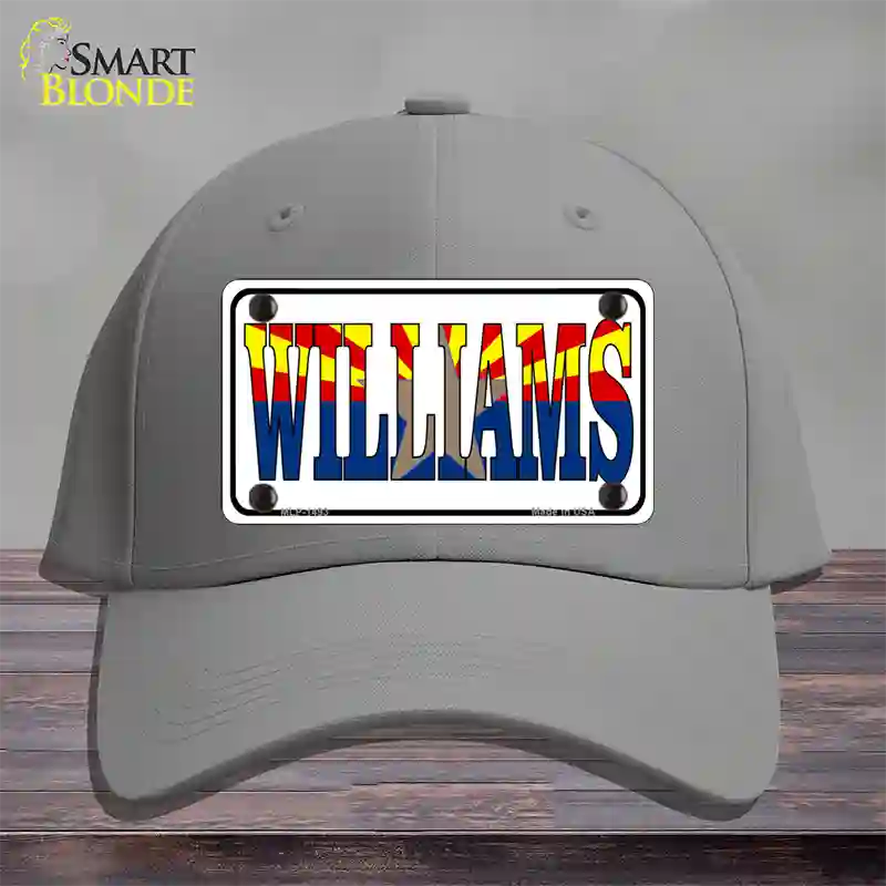 Williams Arizona Flag White Novelty License Plate Hat Cotton / Gray