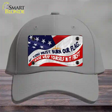 Burn It Wrap Yourself First Novelty License Plate Hat Cotton / Gray