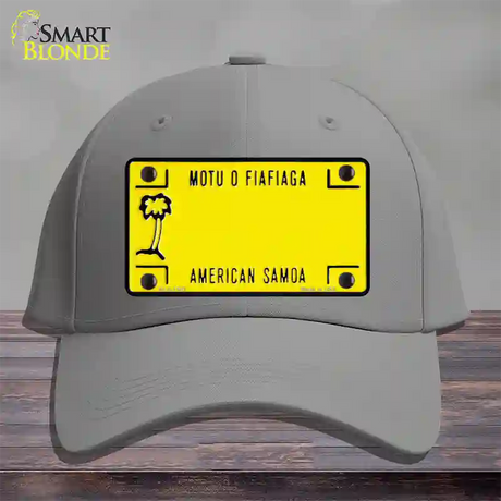 American Samoa Novelty License Plate Hat Cotton / Gray