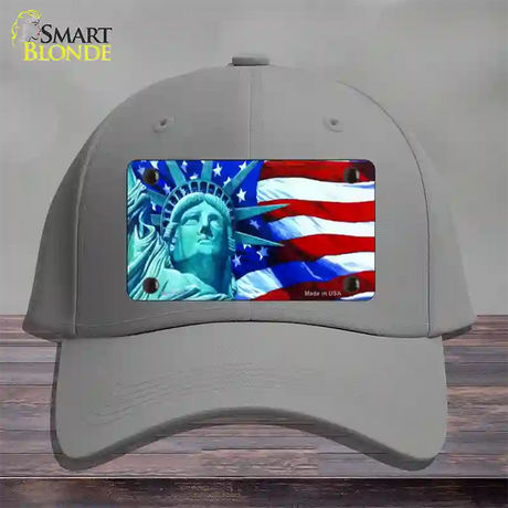 Lady Liberty Novelty License Plate Hat Cotton / Gray