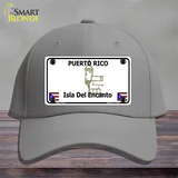 Puerto Rico Novelty License Plate Hat Cotton / Gray